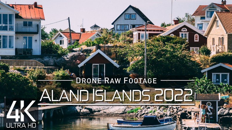 【4k】🇫🇮 Drone Raw Footage 🔥 These Are The Aland Islands 2022 🔥 Mariehamn & More 🔥 Ultrahd Stock Video