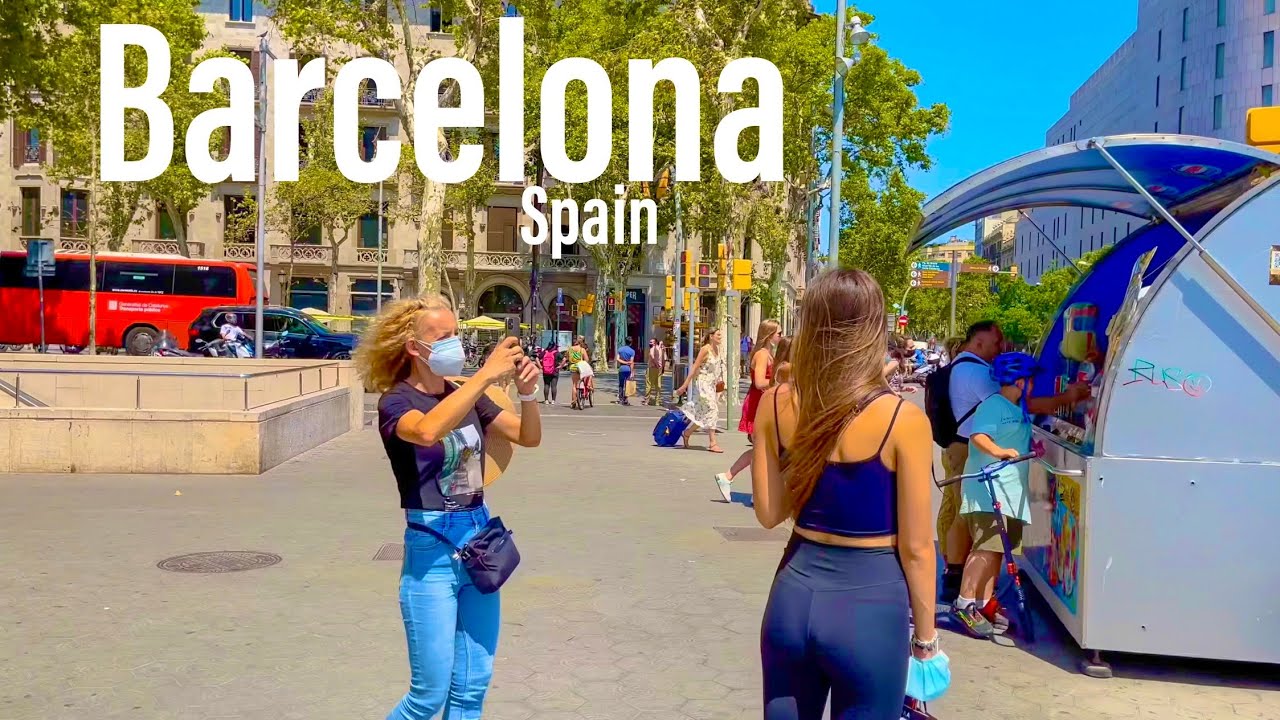 Barcelona Spain 🇪🇸 - Summer 2021 - 4k-hdr Walking Tour (▶73min)