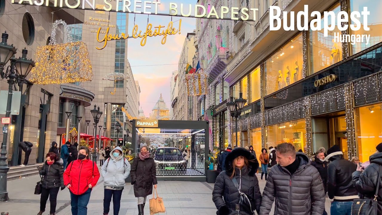 Budapest Hungary - Christmas Walk 🎅- December 2021 - 4k-hdr 60fps Walking Tour (▶79min)