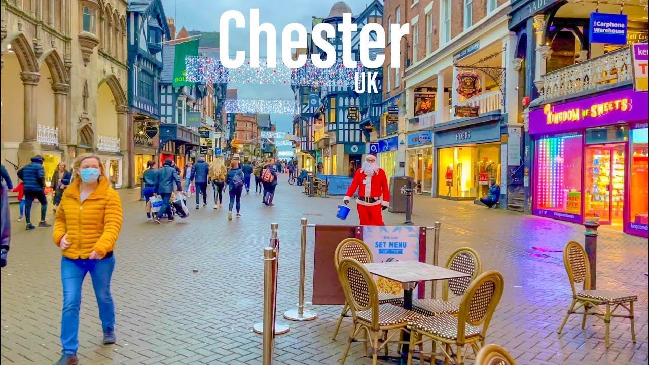image 0 Chester England - Christmas Walk 🎅- December 2021 - 4k-hdr Walking Tour (▶31min)