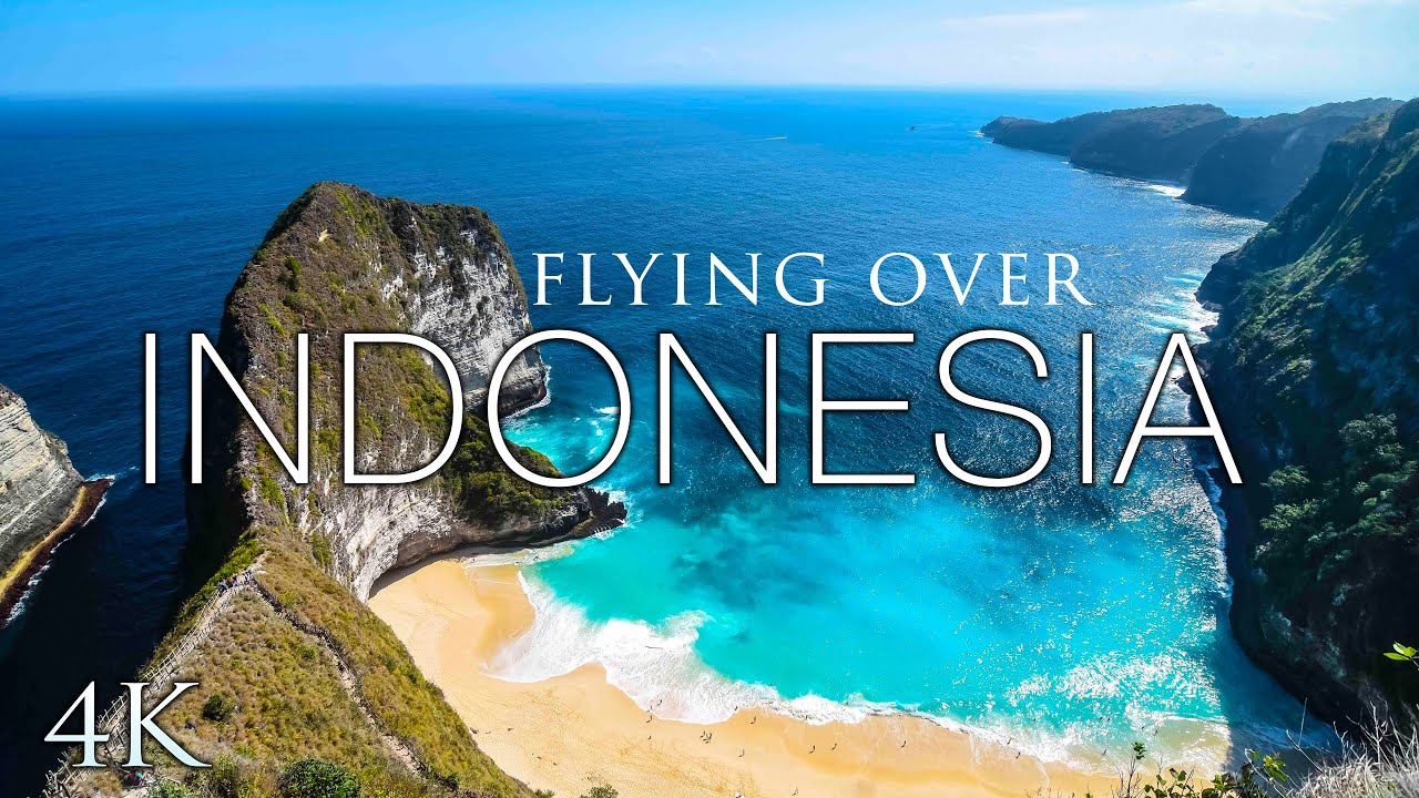 Flying Over Indonesia (4k) 30 Minute Drone Film + Relax Moods Music : Bali Nusa Penida & East Java