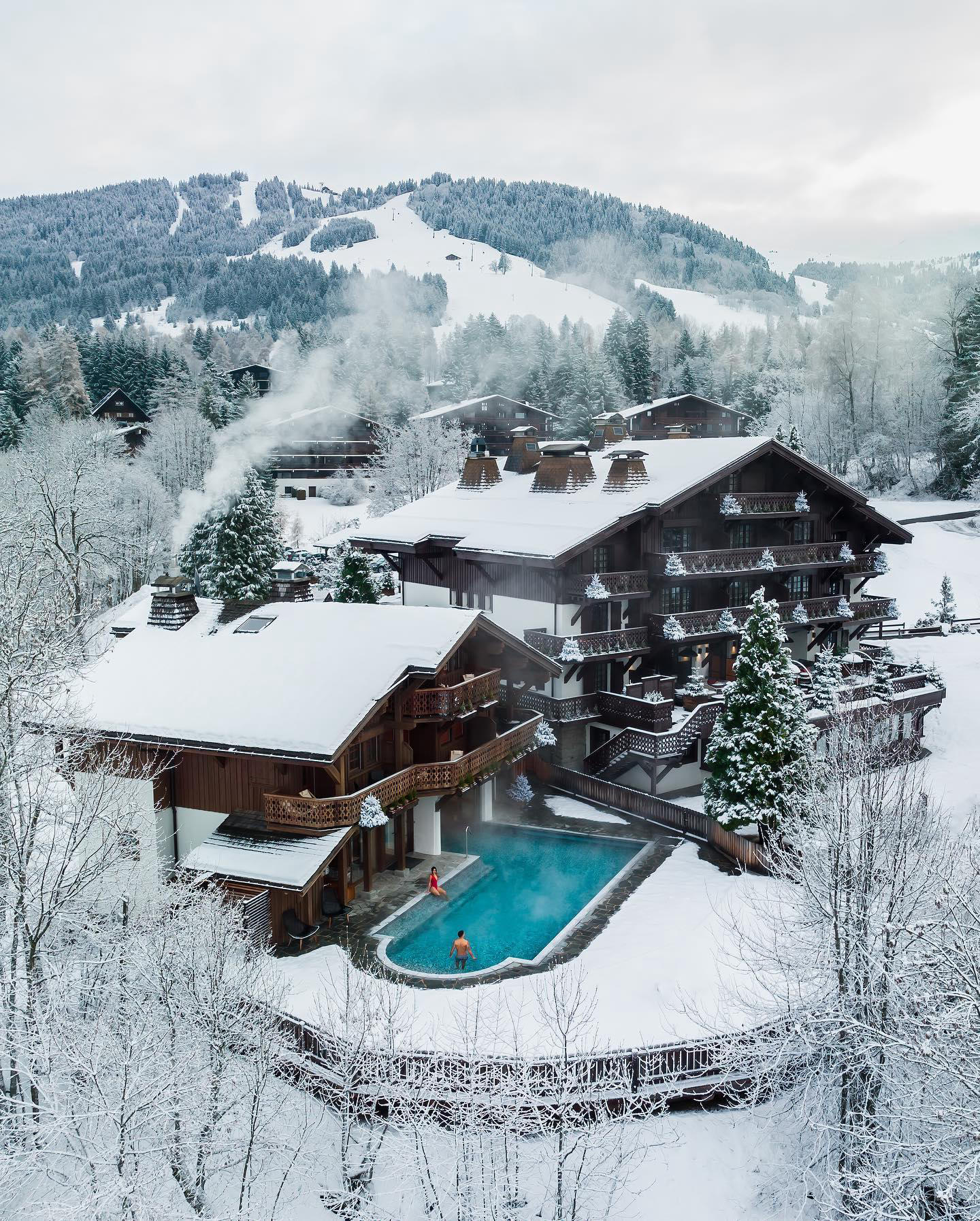 JEREMY AUSTIN - Living a winter dream in our authentic Alpine chalet at #fsmegeve