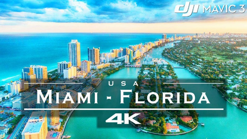 Miami Florida - Usa 🇺🇸 - By Drone / Dji Mavic 3 [4k]