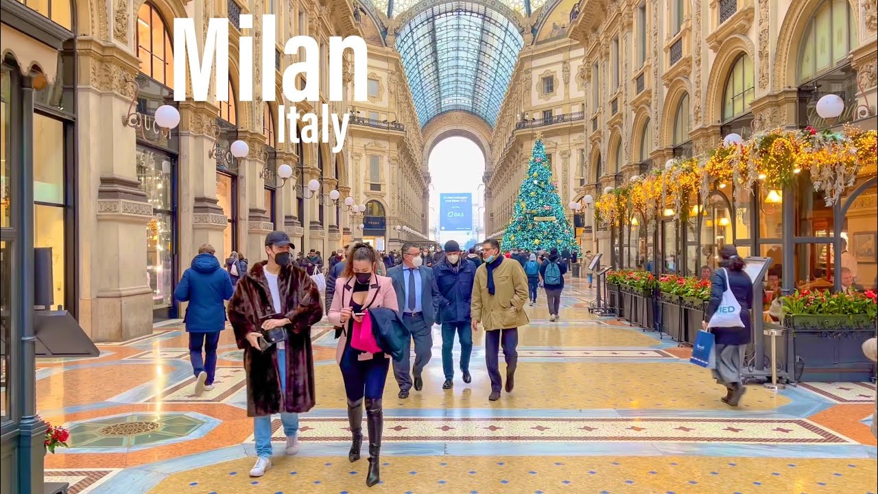 Milan Italy 🇮🇹 - New Years Walk 🎇- January 2022 - 4k-hdr Walking Tour (▶65min)