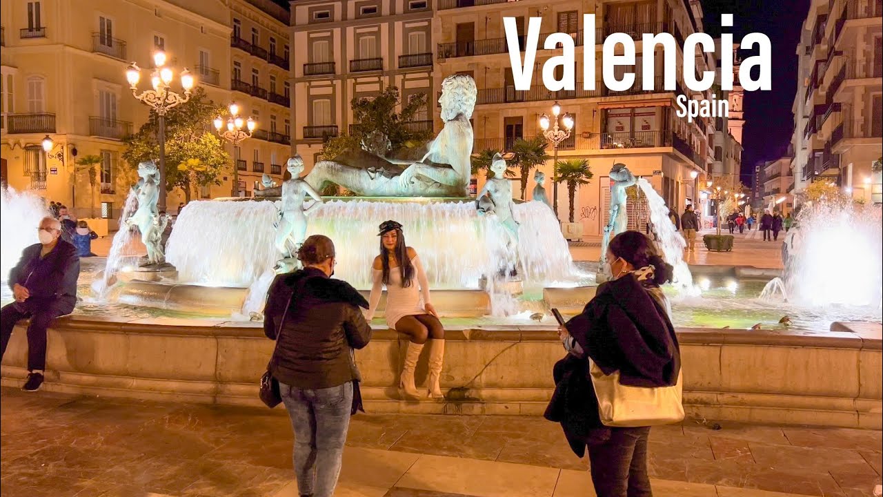 Valencia Spain 🇪🇸 - Evening Walk - 2022 - 4k-hdr -walking Tour (▶102min)