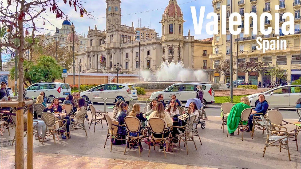 Valencia Spain 🇪🇸 - Feels Like Summer January 2022 - 4k-hdr 60fps -walking Tour (▶87min)